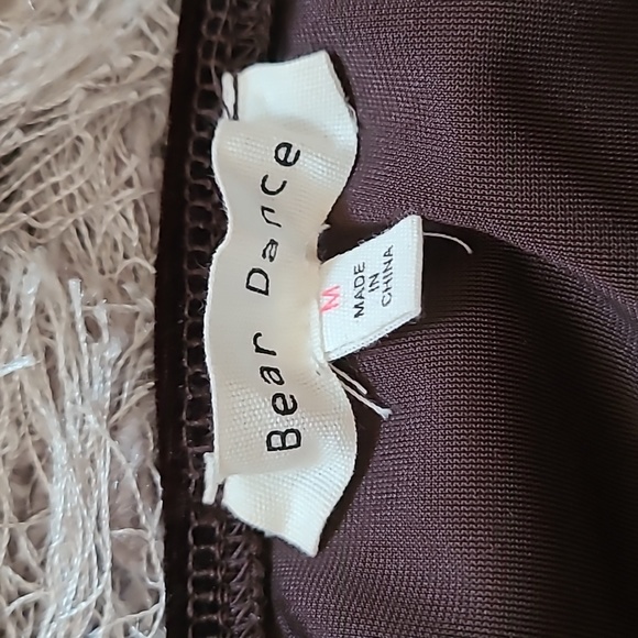 Bear Dance Brown Velvet Crop Top - Picture 3 of 3